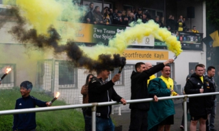 Pyro vor dem Derby gegen den FV Mönchberg